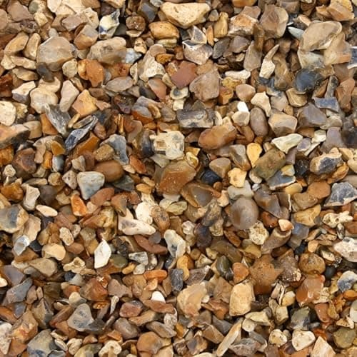 Image of 20mm Golden Gravel Decorative Stones for Landscaping – Natural Garden Chippings 20kg Bag for Driveways, Paths, Borders & Ponds