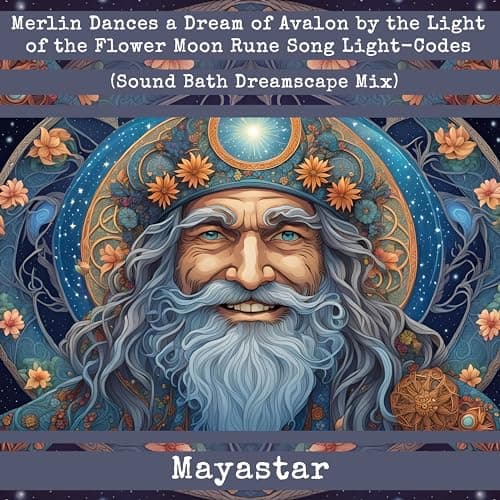 Image of Merlin Dances a Dream of Avalon by the Light of the Flower Moon Rune Song Light-Codes (Sound Bath Dreamscape Mix)
