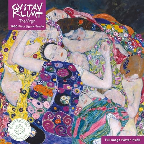 Image of Adult Sustainable Jigsaw Puzzle Gustav Klimt: The Virgin: 1000-Pieces. Ethical, Sustainable, Earth-Friendly