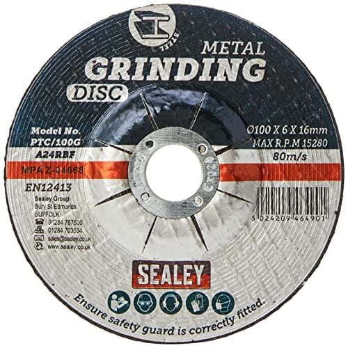 Image of Sealey PTC/100G Grinding Disc Ø100 x 6mm 16mm Bore