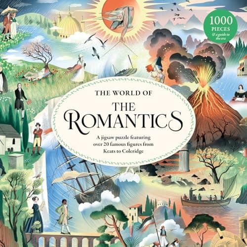 Image of The World of The Romantics 1000 Pieces: A Puzzle Featuring Over 20 Famous Figures from Coleridge to Keats