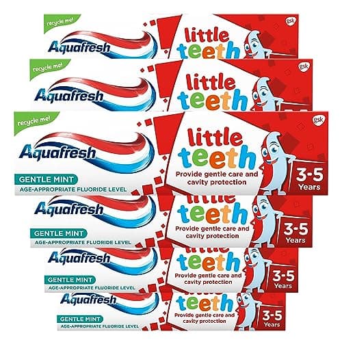 Image of Aquafresh Toothpaste Little Teeth 3-5 Years 50ml (Pack of 6)