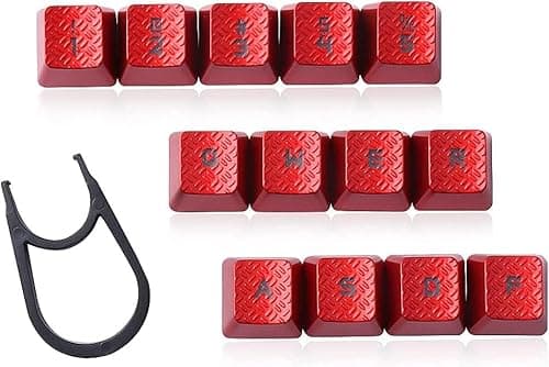 Image of RogzO Red 13 Key Mechanical Gaming Keycaps for Logitech G310 G413 G613 G810 K840 G910 RGB Mechanical Keyboards (Wired, USB Powered, Romer-G Switch, qwerty Layout, Textured)