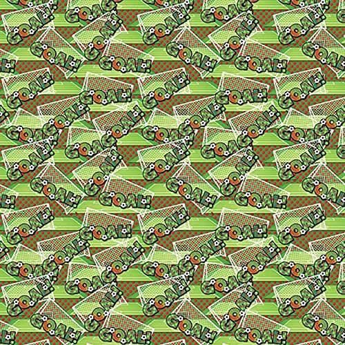 Image of 100% Cotton Digital Fabric It's A Goal!! Football Soccer Crafty 140cm Wide (Price Per Half Metre)