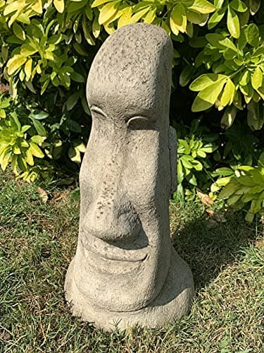 Image of STONE GARDEN EASTER ISLAND HEAD / MOAI / TIKI CONCRETE ORNAMENT