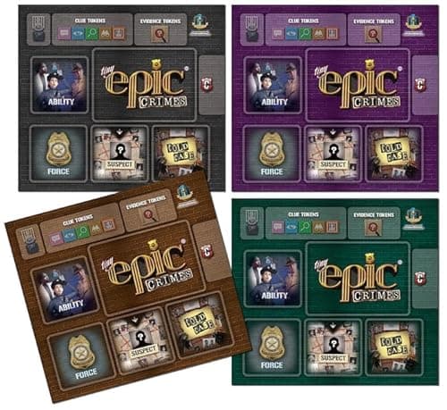 Image of Gamelyn Games | Tiny Epic Crimes Player Mats | Board Game Accessory