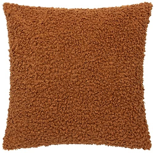 Image of Yard Cabu Cushion Cover – Scandi Minimalist Chunky Boucle Textured Decorative Case (Ginger - 45x45cm)