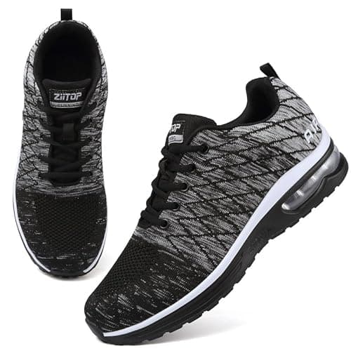 Image of Trainers Mens Running Shoes Air Cushion Sports Shoes Casual Walking Sneakers Fashion Lightweight Breathable Athletic Sneakers Tennis Workout Gym Jogging Trainers