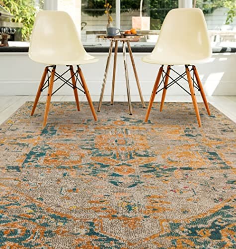 Image of Colores Cloud Abstract Rug Bedroom Living Room Bright Multi Colours Modern Designs Rugs Medium 120x170 cm (4'x5'6") Arabesque CO02 Yellow Multi