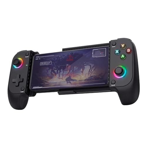 Image of GXTrust Trust GXT 735 Mylox Bluetooth Mobile Gaming Controller for Iphone/Android / PS5 / Xbox, 12h Playtime, Dual Feedback Vibration, RGB Lighting, Handheld Phone Controller Wireless Gamepad, Black