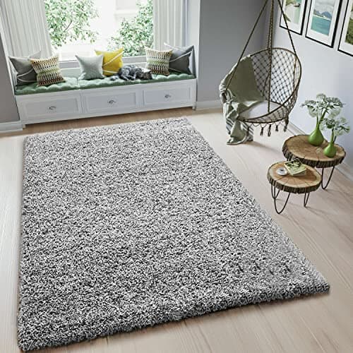 Image of Prime Plus EXTRA THICK HEAVY 5CM PILE SOFT SHAGGY RUGS MODERN AREA RUGS BEDROOM HALL RUGS (Light Grey, 120 x 170cm)