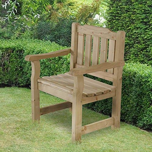 Image of Wooden Rosedene Garden Chair Traditional Sturdy Versatile Seating
