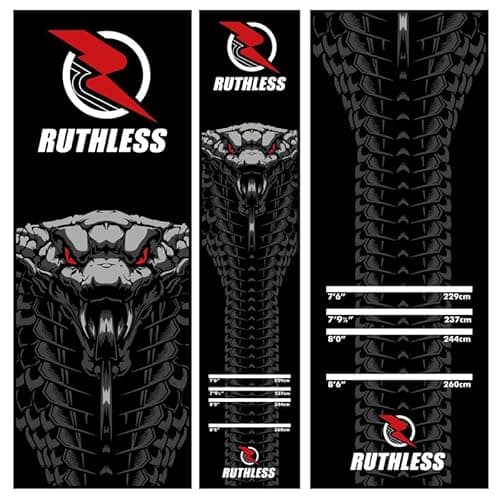 Image of RUTHLESS Darts Mat | Heavy Duty Non Slip Durable Carpet Dart Mat for Floor Black (Cobra)