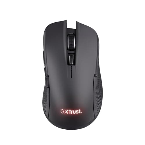 Image of GXTrust Trust GXT 931 Ybar Dual Wireless Gaming Mouse Bluetooth + 2.4GHz Low Latency, Rechargeable Programmable RGB Mouse 200-7200 DPI, 70% Recycled Plastics, for Computer PC Laptop, Black