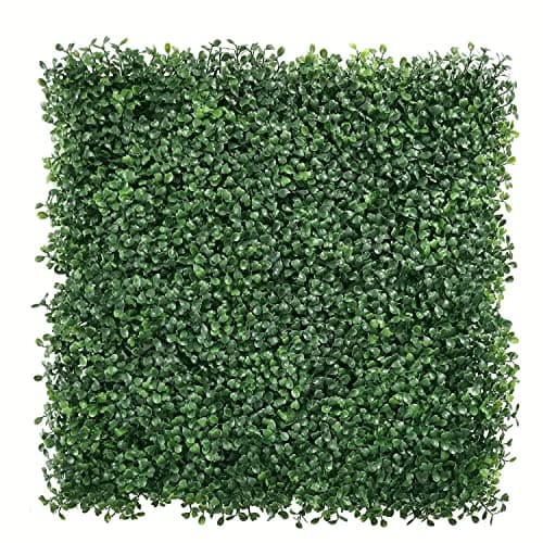 Image of ULAND 12-Pack 20"x20" Artificial Boxwood Hedge Panels, Realistic Faux Greenery Privacy Fence Screen & Wall Tile for Outdoor Indoor, Garden Balcony Patio Deck Decor Backdrop