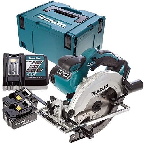 Image of Makita DSS611Z 18V LXT Circular Saw with 2 x 5Ah Batteries, Charger & Case