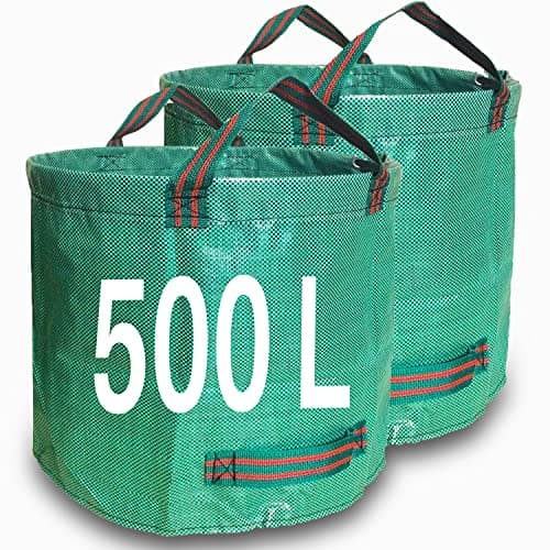 Image of Singwow Garden Waste Bags 500L x 2 Heavy Duty Bin Bags, Reusable Garden Sacks with Handles, Ideal for Collecting Yard Waste, Plant waste grass and Leaves (500L)