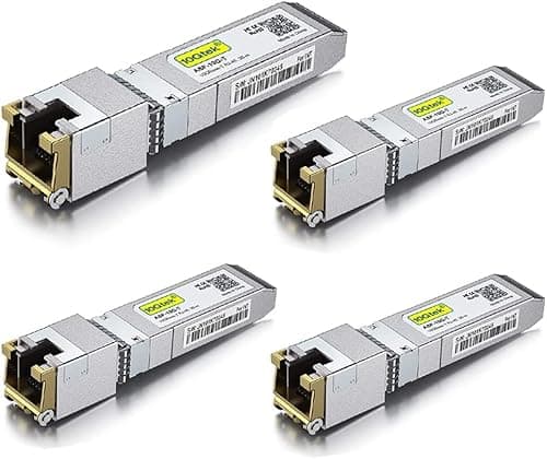 Image of 10Gtek [4 Pack 10G SFP+ to RJ45 Module 30-meter, 10GBase-T Copper Transceiver Compatible for Cisco SFP-10G-T-S, Ubiquiti UniFi UF-RJ45-10G, Netgear, Mikrotik S+RJ10, D-Link