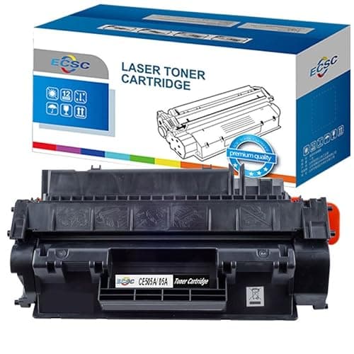 Image of ECSC Toner Cartridge CE505A / 05A For Printer, Compatible With HP LaserJet P2030 P2035 P2035n P2055 P2055d P2055dn P2055x Printers Black(1-Pack)