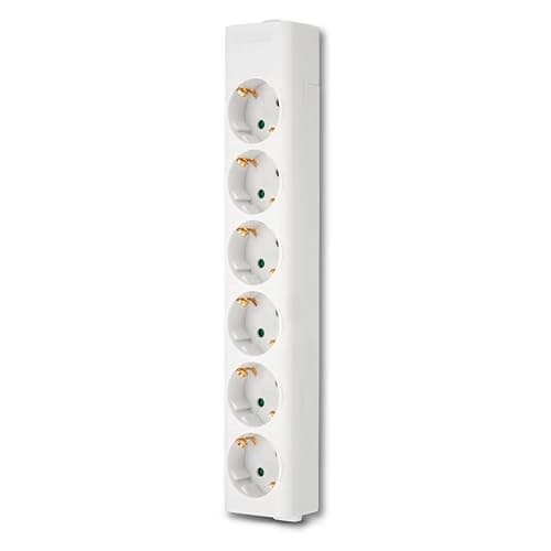 Image of REV 0512393555-6 Power Strip without Cable - Maximum Load 3500 W - White