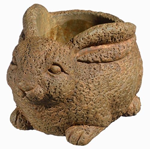 Image of Classic Home and Garden Rabbit Planter, Cement, Rust, L