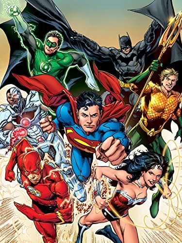 Image of DC Comics Justice League "Attack" Canvas Prints, Multi-Colour 60 X 80 cm