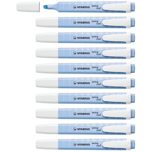 Image of STABILO swing cool Pastel - Highlighter - Pack of 10 - Cloudy Blue