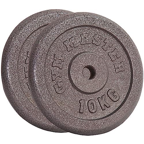 Image of GYM MASTER Pair of Standard 1" Weight Plates in Cast Iron - 10kg