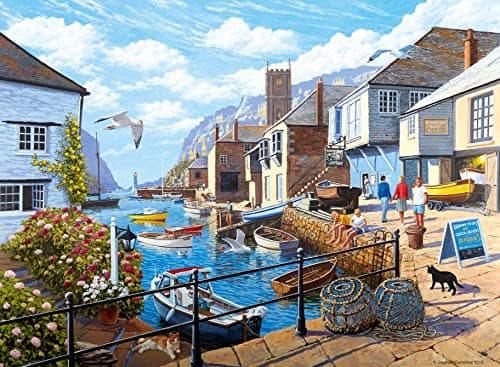 Image of Ravensburger Tranquil Harbour 500 Piece Jigsaw Puzzle for Adults and Kids Age 10 Years Up
