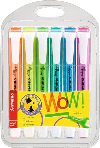 Image of STABILO swing cool - Highlighter - Pack of 6 - Assorted Colours