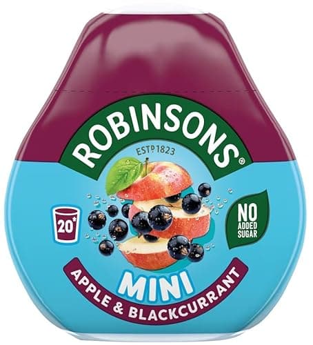Image of Robinson Mini Squash 66ml – Compact Juice Concentrate, No Added Sugar, Ideal for On-the-Go Hydration (Robinsons Mini Apple & Blackcurrant On-The-Go Squash 66ml)