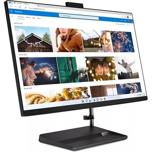 Image of Lenovo IdeaCentre 3 21.5 22 All-in-One Desktop Computer, Intel Pentium Gold 8505 16GB DDR4 RAM 1TB SSD, Windows 11, Black, Keyboard and Mouse Included