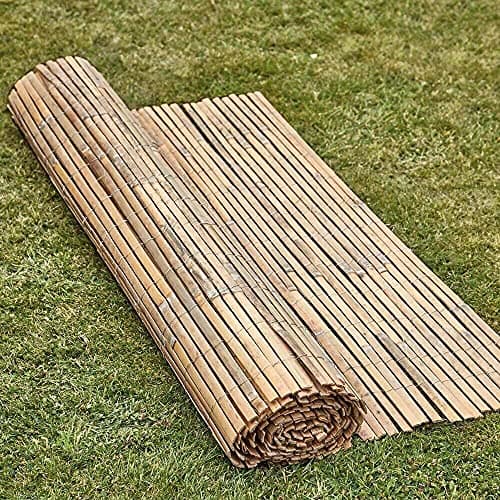 Image of Bamboo Slat Natural Garden Fence Screening Roll Privacy & Sun Protection 1m x 4m