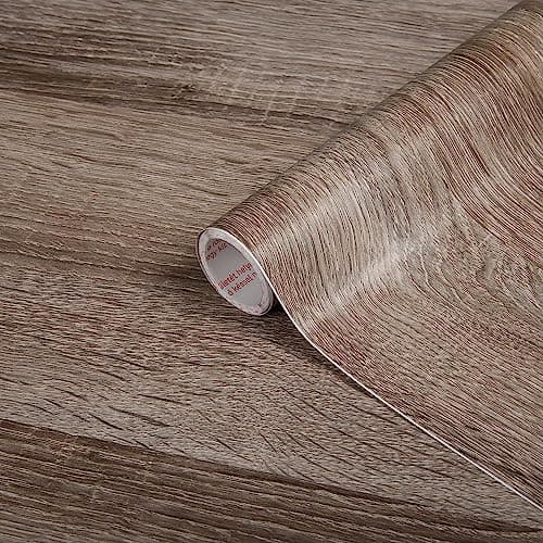Image of d-c-fix vinyl wrap Sonoma oak truffles wood effect 45 cm x 2 m - sticky back plastic roll for furniture, kitchen & cupboards - contact paper sticker self adhesive film