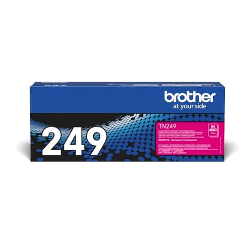 Image of Brother TN-249M Toner Cartridge, Magenta, Single Pack, Ultra High Yield, Includes 1 x Toner Cartridge, Genuine Supplies