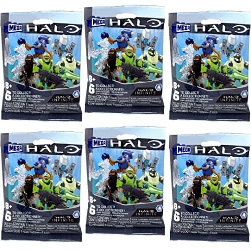 Image of Mega Construx Halo Infinite Series 4 Mini Figures Blind Bags Complete Bundle of 6 Packs
