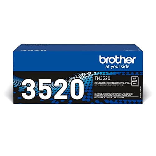 Image of Brother TN-3520 Toner Cartridge, Black, Single Pack, Ultra High Yield, Includes 1 x Toner Cartridge, Brother Genuine Supplies