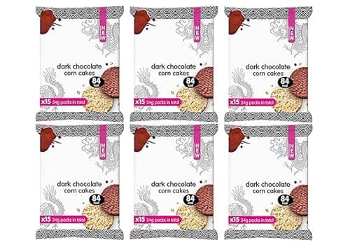 Image of Dark Chocolate Corn Cakes, Gluten Free, 84 kcal, 34g per Pack, Pack of 6