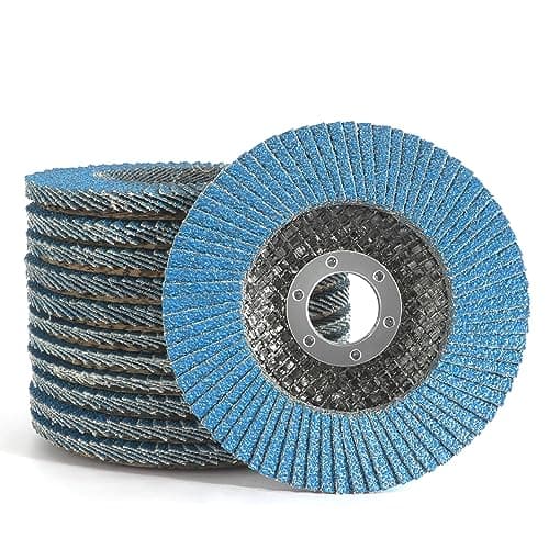 Image of Kcmell Flap Discs 115mm, 12 Pack Mixed Grit 40/60/80/120 Zirconia Grinding Discs 4.5 Inch Angle Grinder Sanding Discs for Polishing Grinding Metal Wood Stainless Steel