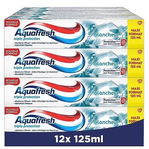 Image of Aquafresh Triple Protection Toothpaste for Strong Teeth and Fresh Breath 12 x 125ml
