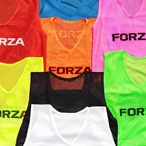 Image of FORZA Training Bibs [5 Pack] - Multi Sport Vests in Sizes (Orange, Adult (Large/X Large))