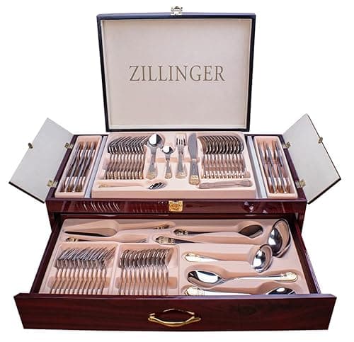 Image of Heavy Quality 72 Piece Gold Table Cutlery Set Stainless Steel Canteen Luxury Dinner Set
