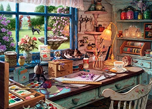 Image of Ravensburger My Haven No 1. The Craft Shed 1000 Piece Jigsaw Puzzles for Adults and Kids Age 12 Years Up