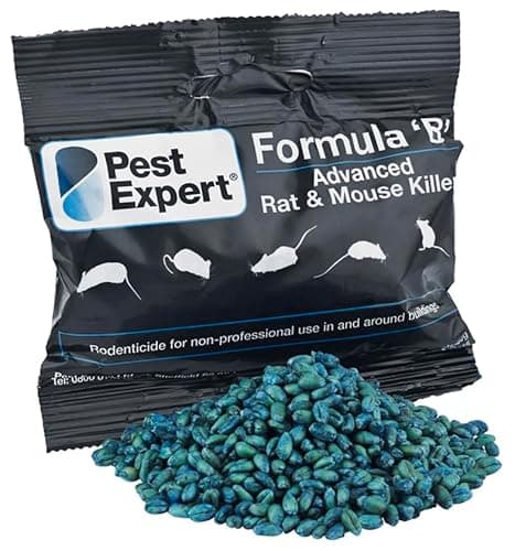 Image of Pest Expert Formula ‘B+’ Advanced Rat & Mouse Killer Poison 900g (15 x 60g) Strongest Single Feed Brodifacoum, Fast Acting Poisoning Control