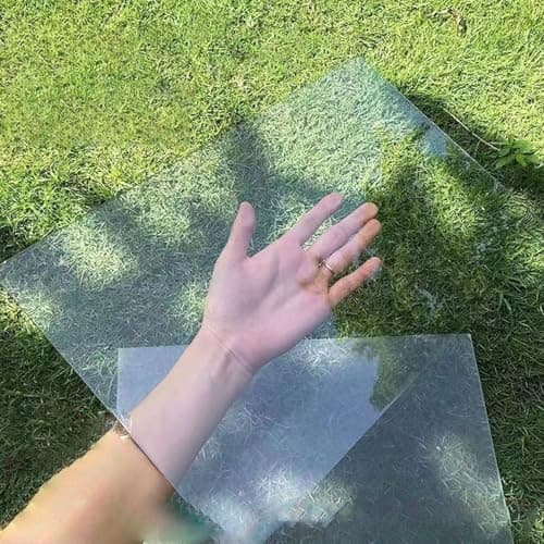 Image of 1mm Waterproof Transparent PC Panel Cover - Easy-Cut Rainproof Sheet for Greenhouse & Outdoor Canopy Replacement - Durable Polycarbonate Protection