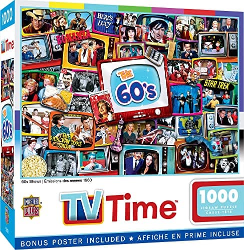 Image of MasterPieces TV Time Puzzles Collection - 60s Shows 1000 Piece Jigsaw Puzzle
