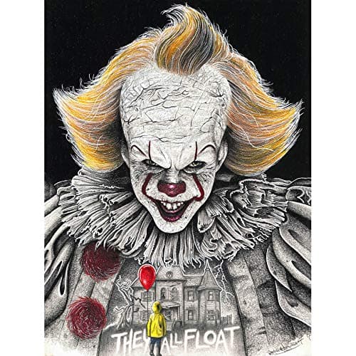 Image of Wee Blue Coo Wayne Maguire Tattooed Pennywise It Clown Inked Ikon Large Art Print Poster Wall Decor 18x24 inch