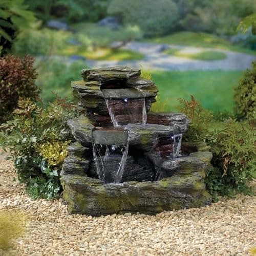 Image of Kelkay Garda Falls with Lights Rock Effect Mains Power Water Feature With Algae Tablets