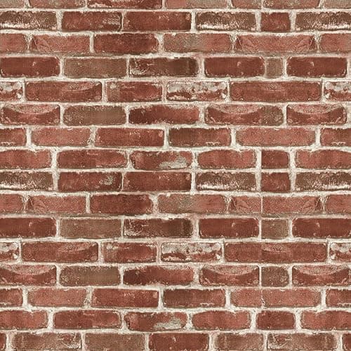 Image of Tinicor Red Brick Self Adhesive Wallpaper, Brick Effect Peel and Stick Wallpaper, Waterproof Vinyl Vintage Wallpaper, Wall Sticker for Christmas Decor House Wall Furniture Renovation