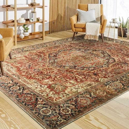 Image of Aspire Homeware Rugs for Bedroom Living Room 120x170 cm - Traditional Area Rugs Modern Majestic Cashmere Style - Soft Short Pile Vintage Rug - Carpet for Dining Room Easy To Clean